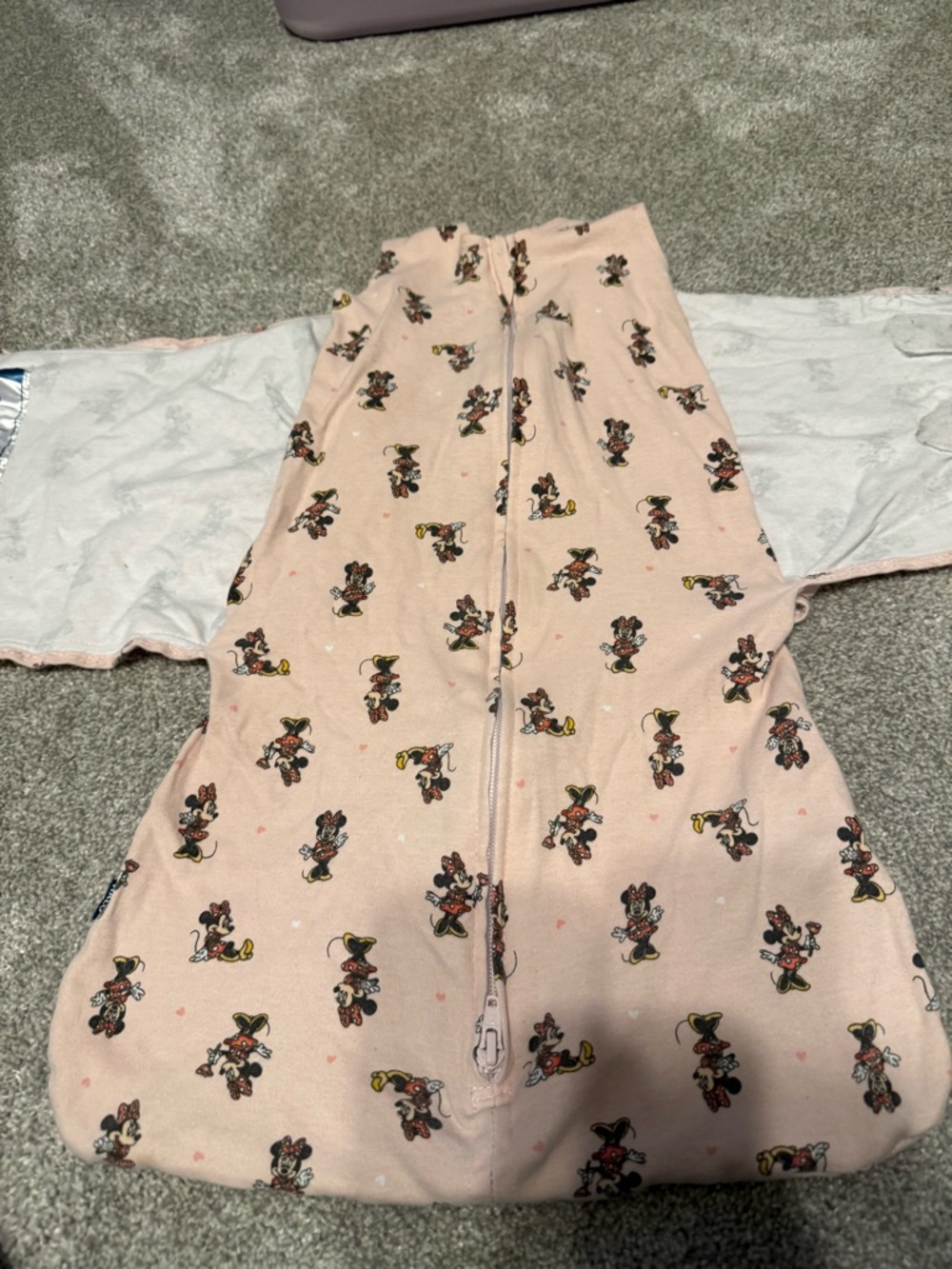 Halo Pink Minnie Mouse Printed One-Piece Sleep Sack